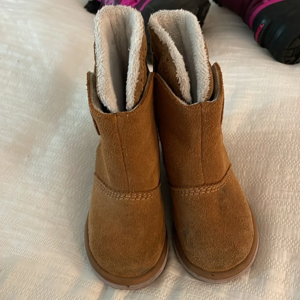 Sorel Kids Brown and Pink Star Accent Waterproof Boots